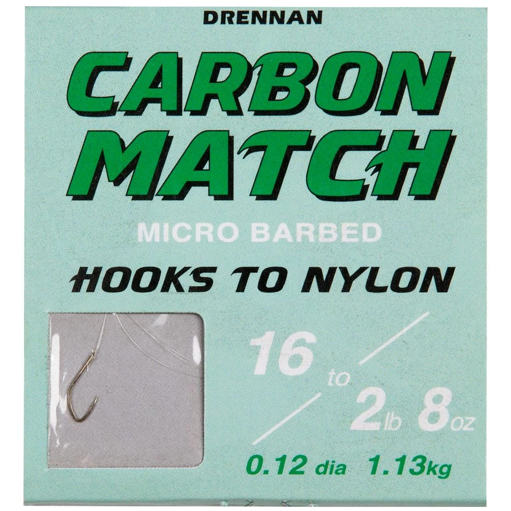 Hot Sale 👏 Drennan Carbon Feeder Hook To Nylon Hook Terminal Tackle 🤩