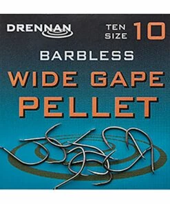 Best Pirce 😀 Drennan Barbless Wide Gape Pellet Hooks Terminal Tackle 👍