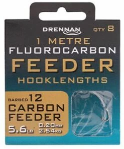 Brand new ✔️ Drennan Carbon Feeder Flurocarbon Feeder Rig 1m Terminal Tackle 😍